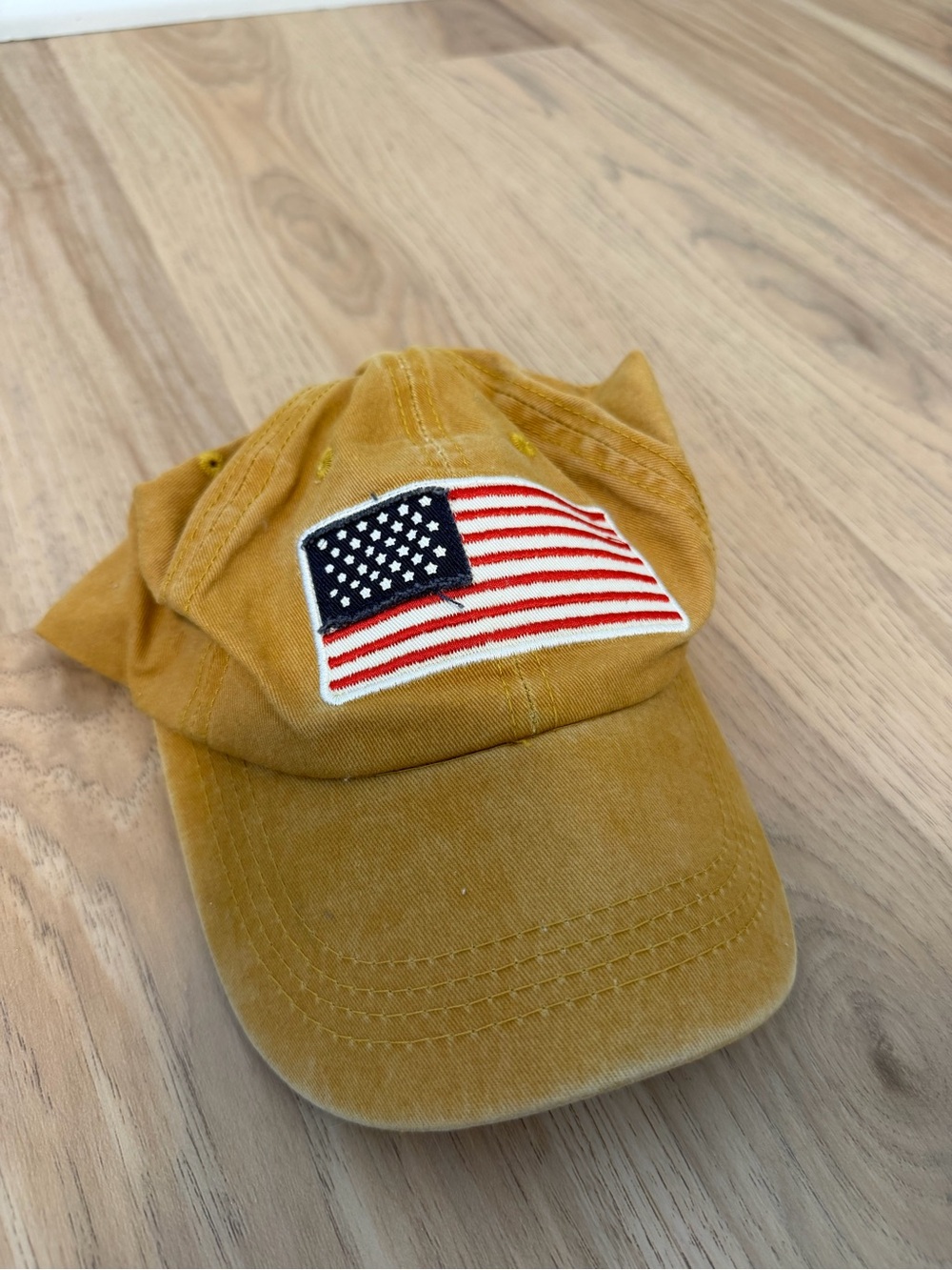Altar'd State Mustard Yellow Flag Baseball Cap